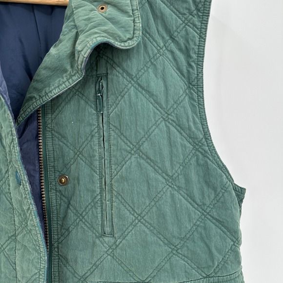 LL Bean Womens Large Green Quilted Thinsulate Vest Stock 6646 Vintage Style - Picture 7 of 7
